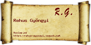 Rehus Gyöngyi névjegykártya